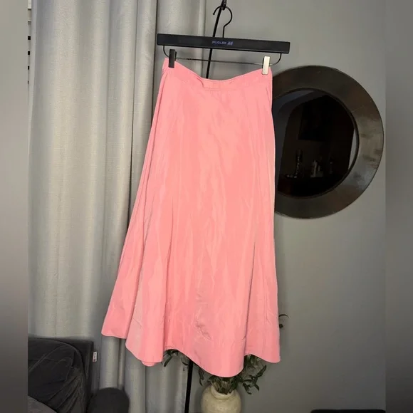 NWT Zara Woman ZW COLLECTION MIDI SKIRT Pink Size S Small - Picture 10 of 10